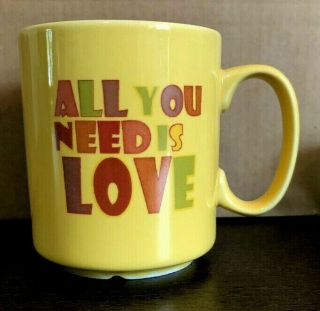 The Beatles All You Need Is Love Yellow Mug