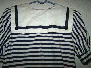VINTAGE 1950 ' S 100 COTTON DAY DRESS,  Sailor Collar,  BUST 36 