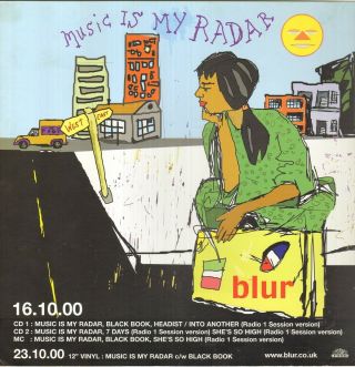 Blur Music Is My Radar 2000 Orig Uk Shop Display Poster Flat