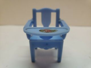 Vintage Renwal Doll House Miniature Potty Chair Blue