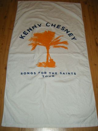 Kenny Chesney Beach Towel Songs For Saints Tour White Orange Tree Guitar Nr