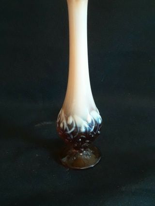 Fenton Amber Opalescent Lily Of The Valley Bud 10 " Vase