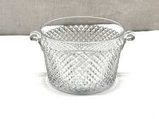 Elegant Westmoreland Diamond Point Glass Ice Bucket With Handles 2