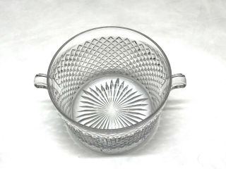 Elegant Westmoreland Diamond Point Glass Ice Bucket With Handles 3