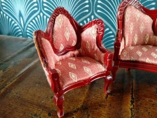 Dolls House Sofa and Chairs.  12th Scale 2