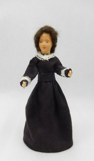 Vintage Erna Meyer School Teacher Doll Dollhouse Miniature 1:12