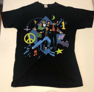 Vtg 1990 Kids On The Block Concert Tour T Shirt Anvil M Single Stitch Black