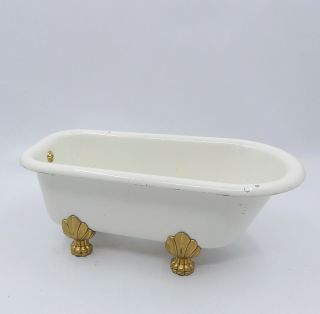 Vintage Bodo Hennig Bathtub & Soap Tray Dollhouse Miniature 1:12 3