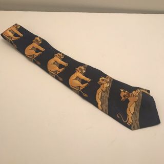 Disney Lion King Simba 100 Silk Tie Ie Rack Made In Italy