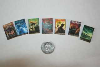 Miniature Dollhouse Complete Set Seven Harry Potter Books 1:12 Nr