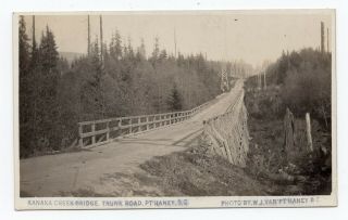 Canada Bc British Columbia - Port Haney - Kanaka Creek Bridge - Rppc Postcard
