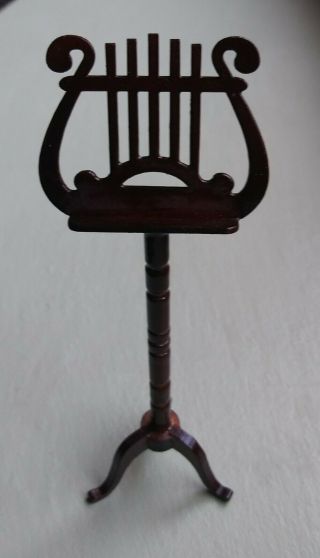 Dollhouse Miniature 1:6 Scale Ornate Wooden Victorian Music Stand