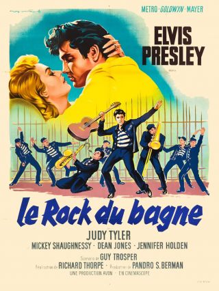 Elvis Presley In Jailhouse Rock French Movie Poster Release Circa 1957