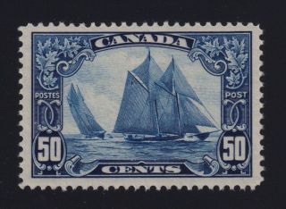Canada Sc 158 (1929) 50c Dark Blue Bluenose Vf Nh Mnh