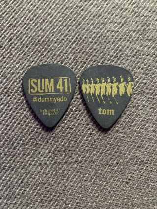 Sum 41 Tom Thacker 2019 Order In Decline Custom Tour Issue Guitar Pick Plectrum