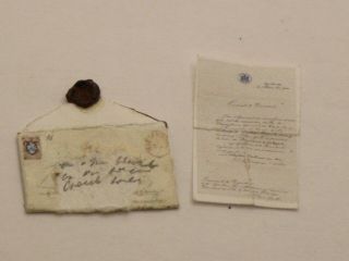 Montserrat Folch Letter With Red Wax - Artisan Dollhouse Miniature