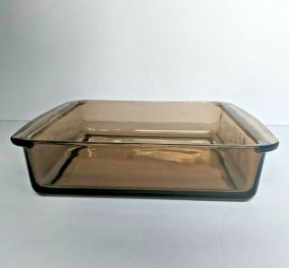 Pyrex Amber Glass Square Baking Brownie Casserole Dish 222 - R 8 x 8 x 2 In 2
