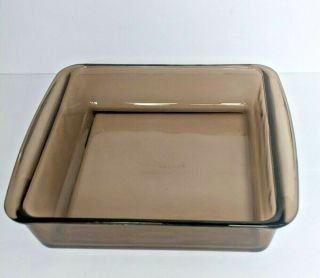Pyrex Amber Glass Square Baking Brownie Casserole Dish 222 - R 8 x 8 x 2 In 3