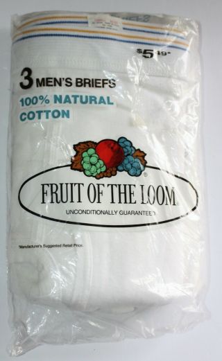 Vintage Fruit Of The Loom Briefs Underwear Mens Small 30 - 32 1978 Deadstock Nos