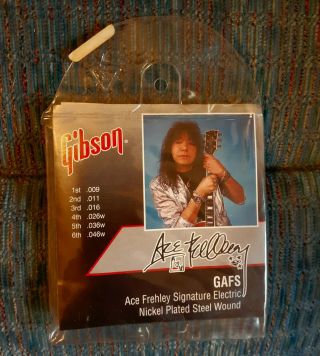 Ace Frehley Set Of Gibson Gafs Signature Electric Guitar Strings Kiss 80s