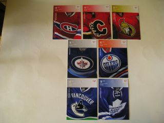 Canada Lot.  Complete Set Of 7 Nhl Booklets.  All Mnh.  Scarce.  High Face Value