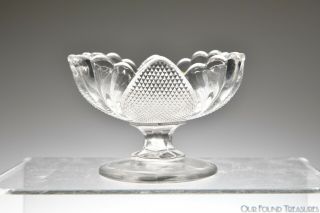 C.  1897 No.  15051 Kentucky By U.  S.  Glass Co Colorless Footed Sauce / Berry Dish