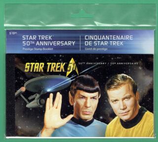 Canada (2016) Sc 2912f - I Star Trek 50th Anniversary Prestige Booklet (bk 649)