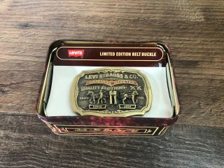 Levi Strauss & Co.  Quality Clothing Two Horse Brand Belt Buckle Limited Edition