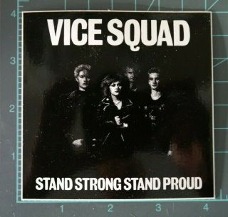Vice Squad Vintage 1982 Sticker 4 X 4 English Punk,  Thrash,  Skate Punk