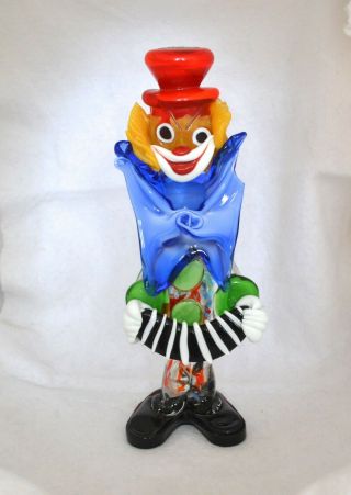 Vintage Murano Glass Clown Accordion Player Glass Clown Arti Di Murano Sticker