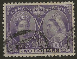 1897 Canada Sg137 $2 Deep Violet Qv Jubilee Good To Fine Cat £425