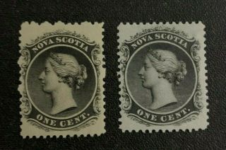 Nova Scotia Stamps 8 - 8a Never Hinged