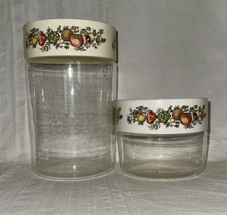2 Vintage Pyrex “spice Of Life” Canisters/storage Containers