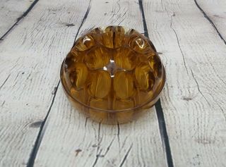 Vintage Art Deco Davidsons Amber Glass 19 Hole Flower Frog