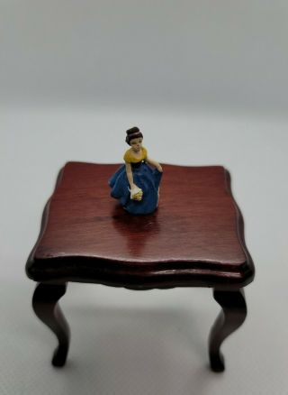 Dollhouse Miniature Vintage Signed Mj Hand Painted Metal Figurine