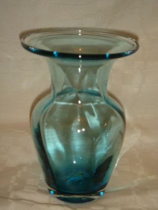 Vintage Blue Hand Blown Sark Studio Glass.