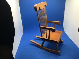 Dollhouse Miniature Rocking Chair 1:12 Scale Furniture Stained and varnished 2