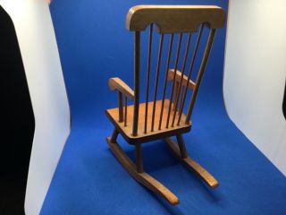 Dollhouse Miniature Rocking Chair 1:12 Scale Furniture Stained and varnished 3