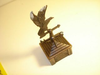 Vintage Durham Industries Metal Miniature Antique Weather Vane with Bird 2