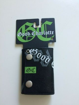 Good Charlotte Wallet 3 " X 4 " Approx. ,  Card,  Green & Black