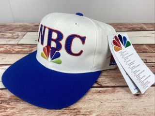 Nwt 1996 Vintage Nbc Sports Snapback Hat Sports Specialties Spell Out (read)
