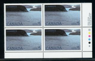 Canada Unitrade 1084 Mnh Plate Block La Maurice National Park $5 Cv $60 C