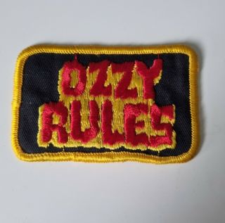 Vintage Ozzy Rules - (ozzy Osbourne) Fabric Sew On Patch Circa 80s/90s