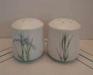 Corelle Shadow Iris Salt And Pepper Shakers,  Squat,  Smooth,  Corning Ware