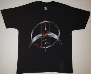 U2 360 Tour 2009 Size Medium Black T - Shirt