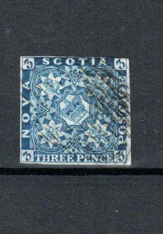 Canada - Nove Scotia 1851 - 60 3d Deep Blue Fu