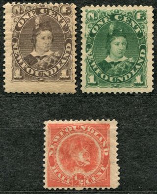 Newfoundland 1896 Issue,  Sg 62 - 64,  Hinged Set,  Cv £200