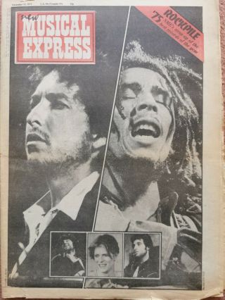 Nme Newspaper Dec 13th 1975 Bob Dylan Bob Marley Queen Concert Fully Page Ad