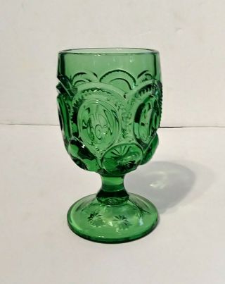 Vintage Green Moon And Star Le Smith 6 " Wine/ Water Goblet Pristeen