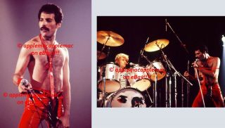 Queen Band Freddie Mercury In Concert Set Of Photos (a)